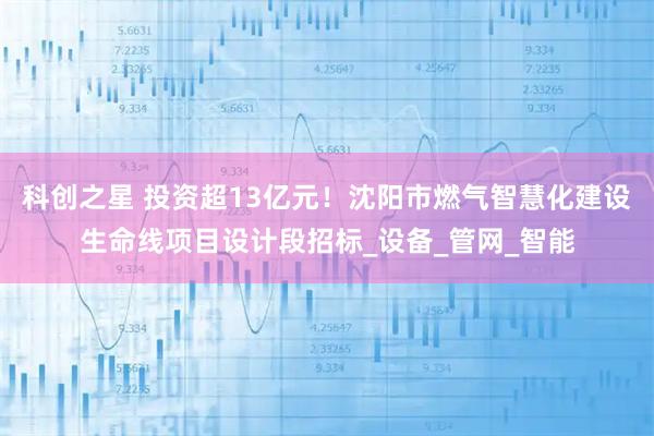 科创之星 投资超13亿元！沈阳市燃气智慧化建设生命线项目设计段招标_设备_管网_智能