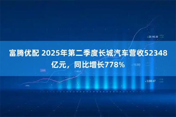 富腾优配 2025年第二季度长城汽车营收52348亿元，同比增长778%